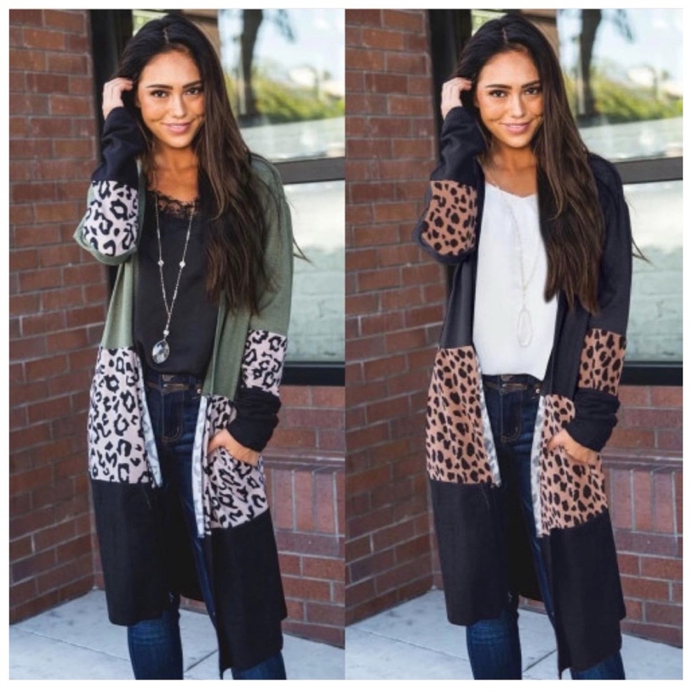Black & Leopard Duster